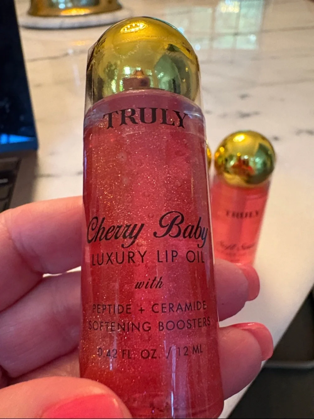 Truly Lip Oil. Glazed Donut, Cherry Baby & Soft Serve Luxury Lip Oils Lot of 3!